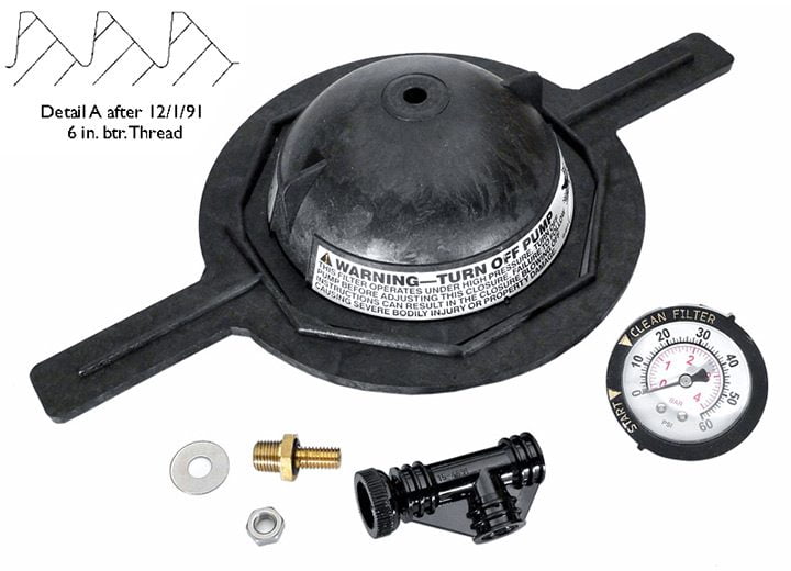 Pentair Triton II Sand Filter, Kit-Closure, 6 in. Buttress Thread, Black (154641)