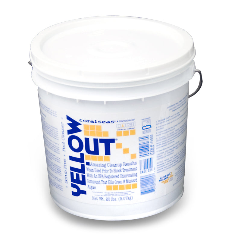 Coral Seas 17616COR 20 lb Pail Yellow Out® Algaecide