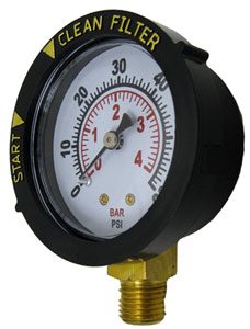 Pentair Clean and Clear/Predator Cartridge Filter, Pressure Gauge, 1/4in (190058Z)