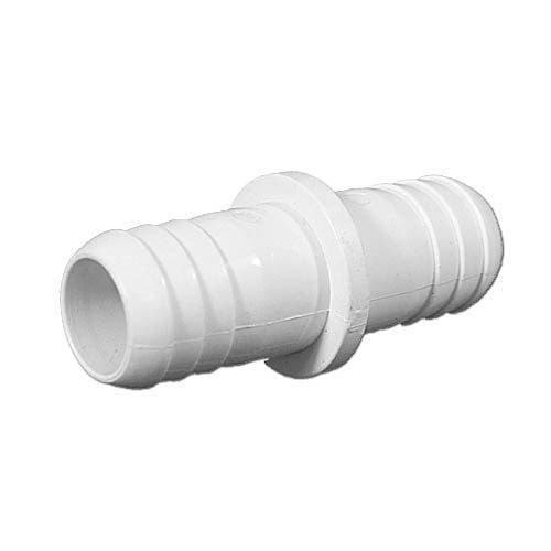 Custom Molded PVC Ribbed Barb Coupler, 3/4"RB x 3/4"RB (21000-750)