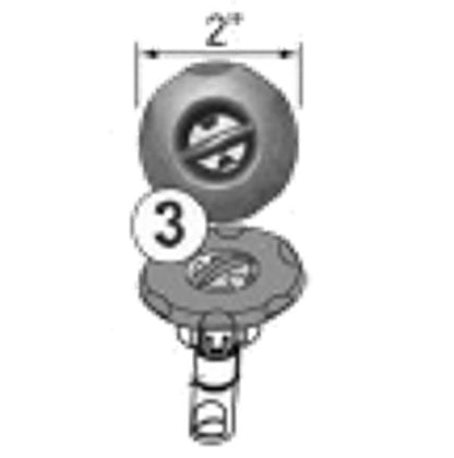 Jacuzzi 200s Pulsator Jet Face, Stainless Steel (2540-245)