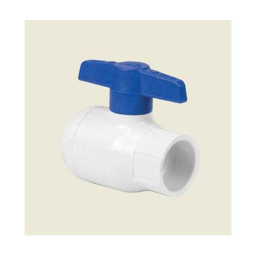 1/2" Slip White PVC 150 psi Utility Ball Valve | SPRBV2622005