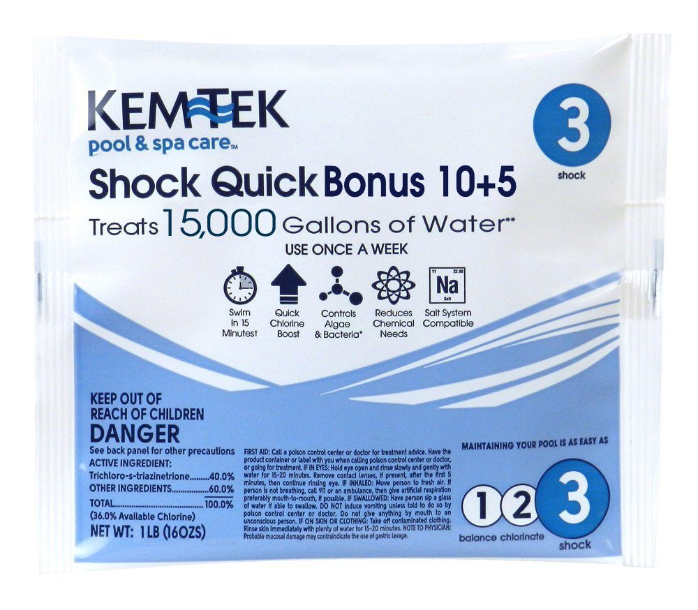 Kem-Tek 1lb Bag Quick Dissolving Shock (5 Pack) (652114014) use (26449047681)