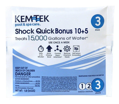 Kem-Tek 1lb Bag Quick Dissolving Shock (5 Pack) (652114014) use (26449047681)