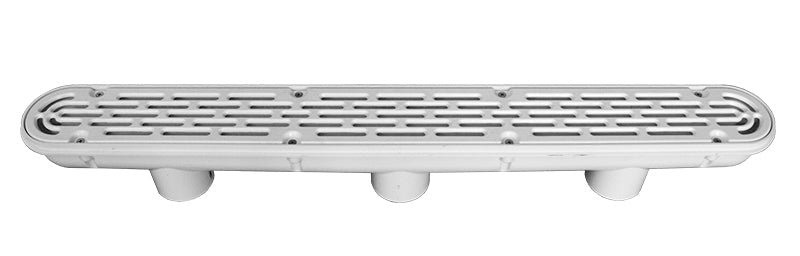 Aquastar White Channel Flat Drain With 3, 32" - 32CDFL101