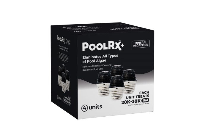 PoolRx 331067 PoolRx+ Mineral Algaecide 4 Pack for up to 6-Month Algae Control 20K-30K gals
