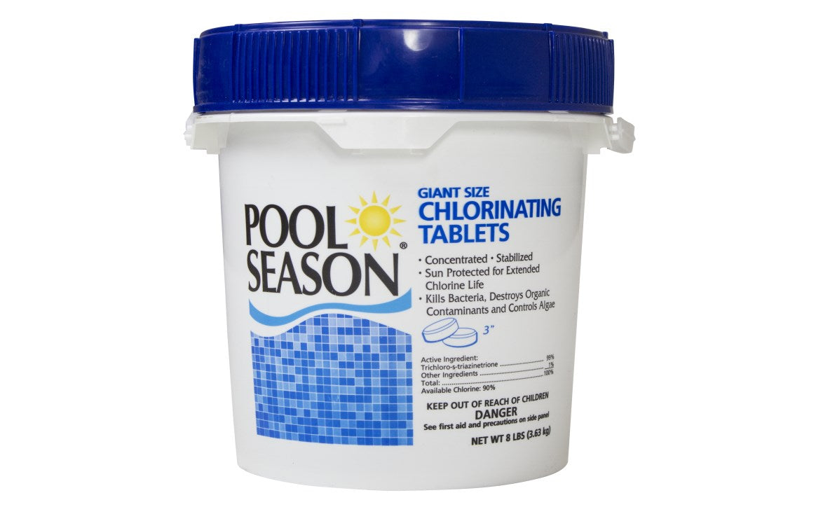 Pool Season 47251260 8 lbs 3" Giant Size Chlorinating Wrapped Tablets