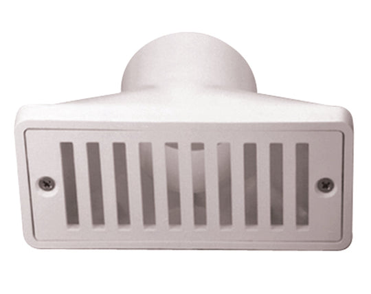 Pentair 2-1/2" x 6" Gutter Drain & Grate, White - 542039