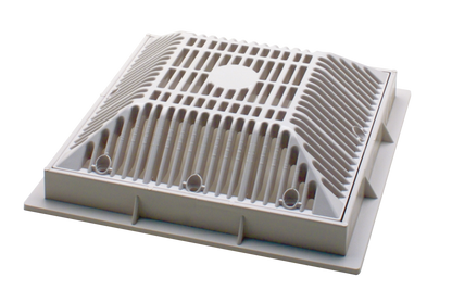 Waterway 9" x 9" VGB Grate Only, Square, White