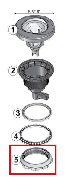 Jacuzzi PowerPro FX2 Jet, Nut (202009) (6541-195)