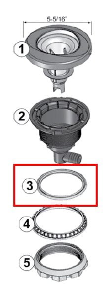 Jacuzzi PowerPro FX2 Tripe O-Ring w/3.4 in. I.D. (6541-394)