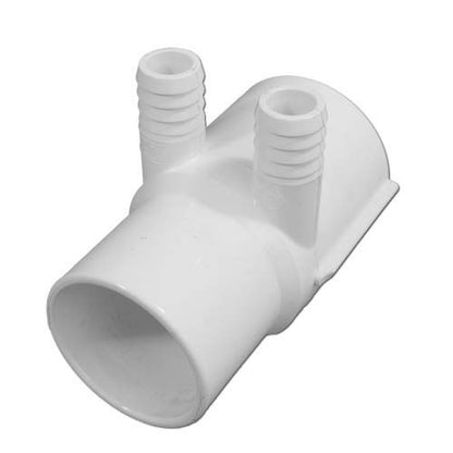 WaterWay PVC Spa Jet Manifold, 2" S x Spig Ports, two 3/4" Ribbed Barbed Jet Ports (672-7130)