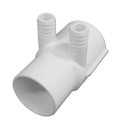 WaterWay PVC Spa Jet Manifold, 2" S x Spig Ports, two 3/4" Ribbed Barbed Jet Ports (672-7130)
