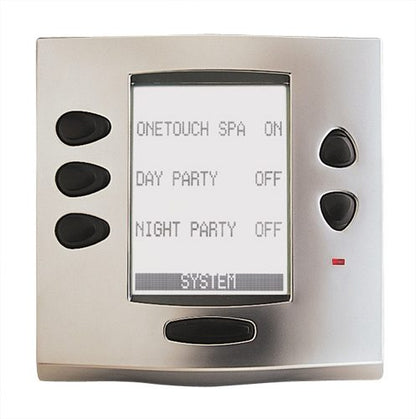 Jandy® AquaLink® RS One Touch Faceplate Kit, Chrome Polished with Black Buttons (7985) - Obsolete