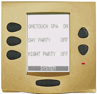 Jandy® AquaLink® RS One Touch Faceplate Kit, Brass Polished with Black Buttons (7987) - Obsolete