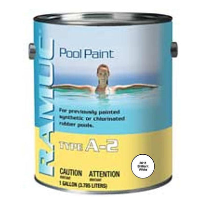 Ramuc Rubber Pool Paint, Gallon, Type A-2, White (962231101)