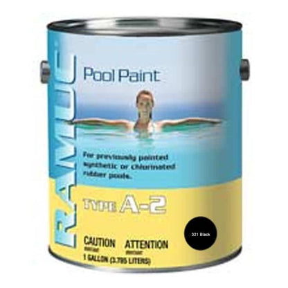 Ramuc Rubber Pool Paint, Gallon, Type A-2, Black (962232101)