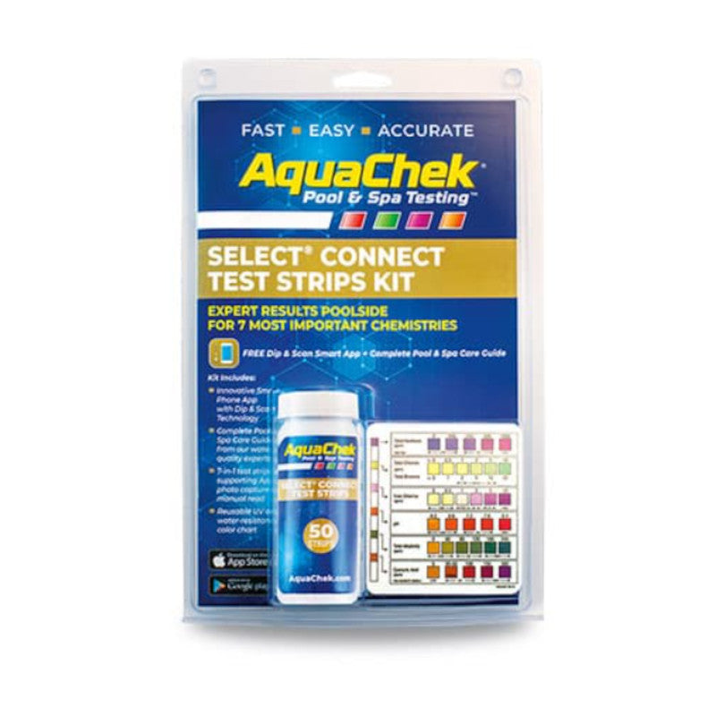AquaChek Select Connect 7-in-1 Test Strips w/ Photo Capture App, 50/Pack - 541604APP