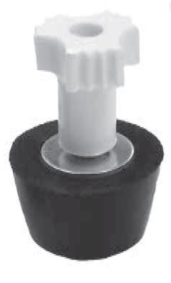 Aladdin Rubber Winter Plug #6 w/ White Easy Grip Knob for 1" Fitting