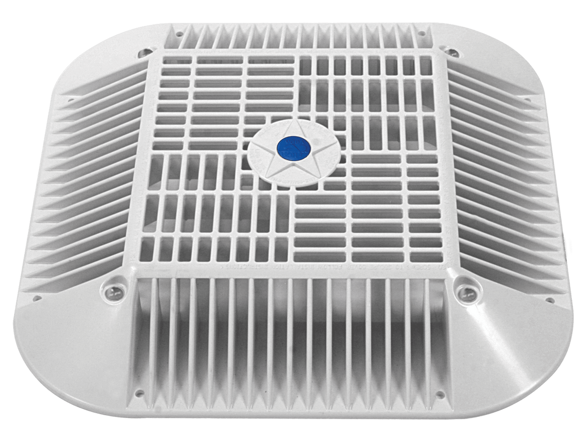 AquaStar 14" Square Anti-Entrapment Suction Outlet Cover for 9" Square Retrofits or New Construction, Light Gray | 914103
