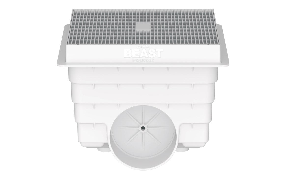 Daldorado DalMAX™ DALMAX-SG-242421 BEAST 24" x 24" x 21" Molded PVC Main Drain with 10" SCH40/80 Fitting