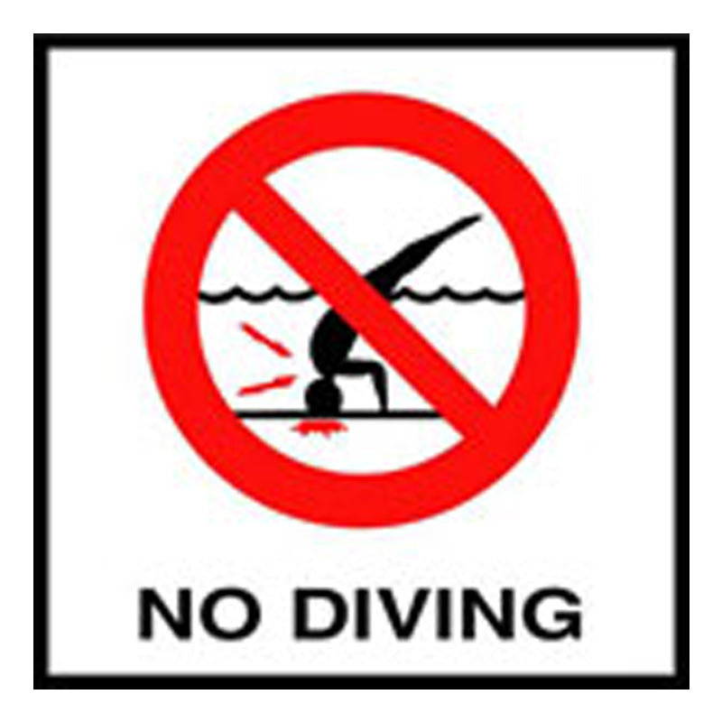 Inlays No Diving W/ Int'L Symbol, SM - C611500