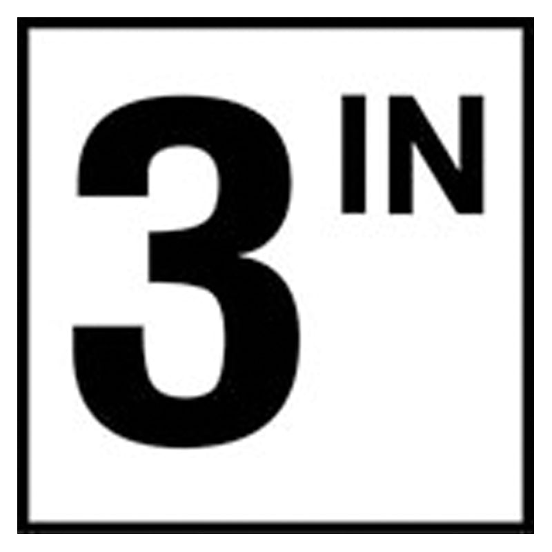 Inlays 3" Sm Inlays 3 w/" Depth Marker-Ceramic Black/White Smooth 6" - C610503