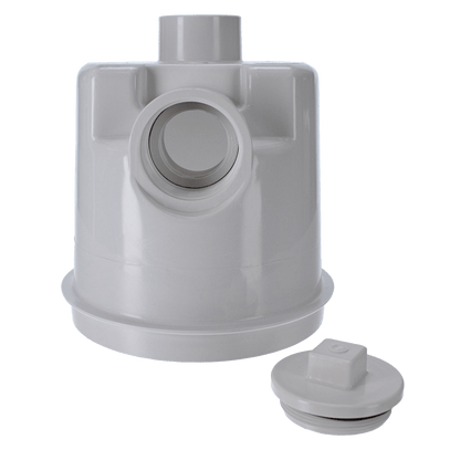 CMP Gunite Main Drains 2" FIP/ 1-1/2" FIP, Side/Bottom Port, Sump Only, White | 25520-000-000