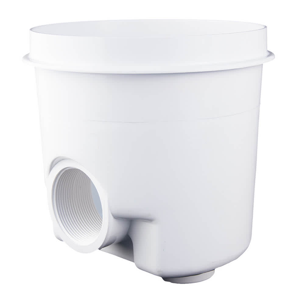 CMP Gunite Main Drains 2" FIP/ 1-1/2" FIP, Side/Bottom Port, Sump Only, Gray | 25520-001-000