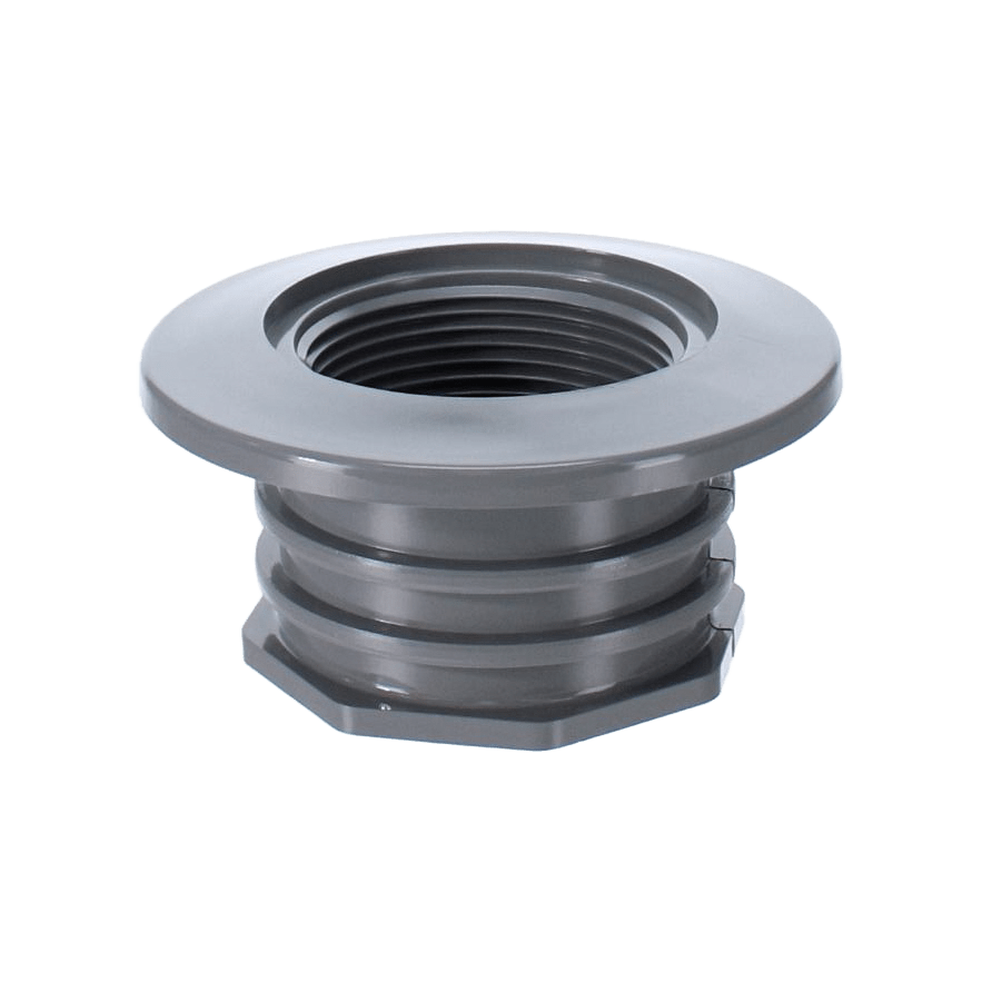 CMP Gunite Wall Fitting Gunite I/O Wall Return Fitting Woth Water Stops  Gray 1.5In Fip X 1.5In Soc , 1-1/2"
