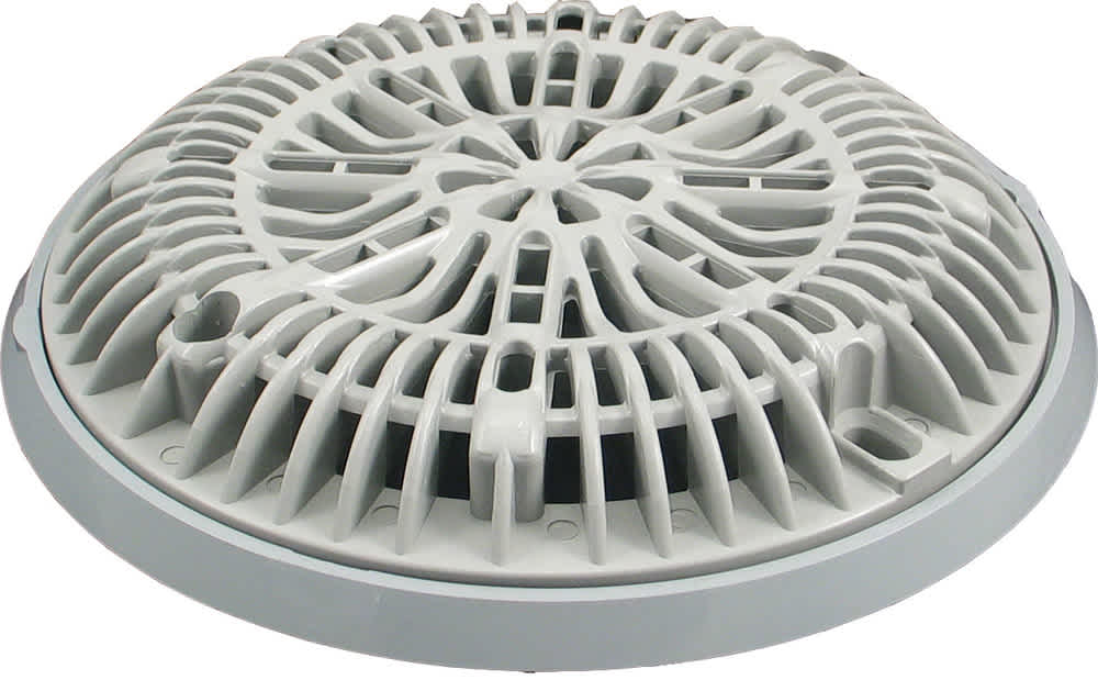 CMP Gunite Main Drain Frame; Galaxy Lid (Av);8" Gray  | 25531-001-000