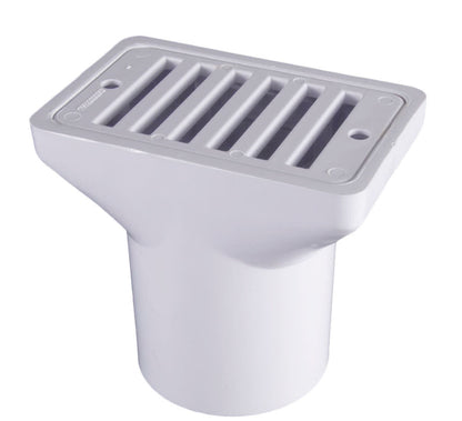 CMP Gutter Deck Drain White Fip X Soc , 2" X 2" | 25533-000-000