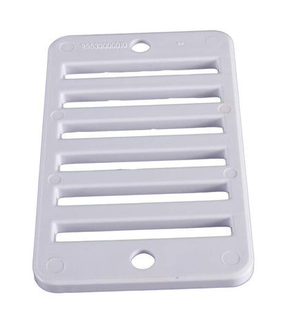 CMP 2" x 4" Rectangular Deck Drain Grate, White | 25533-000-010