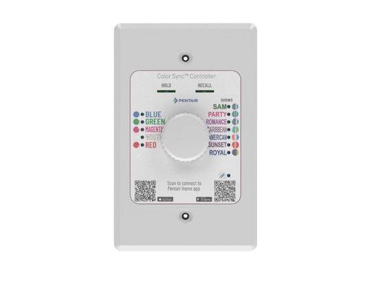 The 618031 Light Controller provides complete control of Pentair pool and spa underwater LED lights, and LED landscape lights.