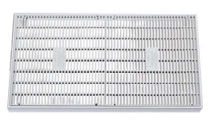 Daldorado Main Drain Frame & Grate 18"x36" White - DALMAX-FG-1836-WT