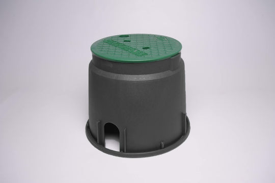 Dura Round Valve Box Black Box/Green Lid 10" | 100