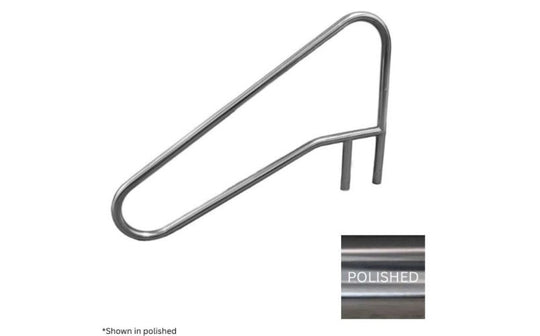 Global 4-Bend Dip To Water Handrail With Welded Brace Polished .049 - Global-Rl-C49-4Bnd-Wb-Ss - GPP-RL-C49-4BND-WB-SS