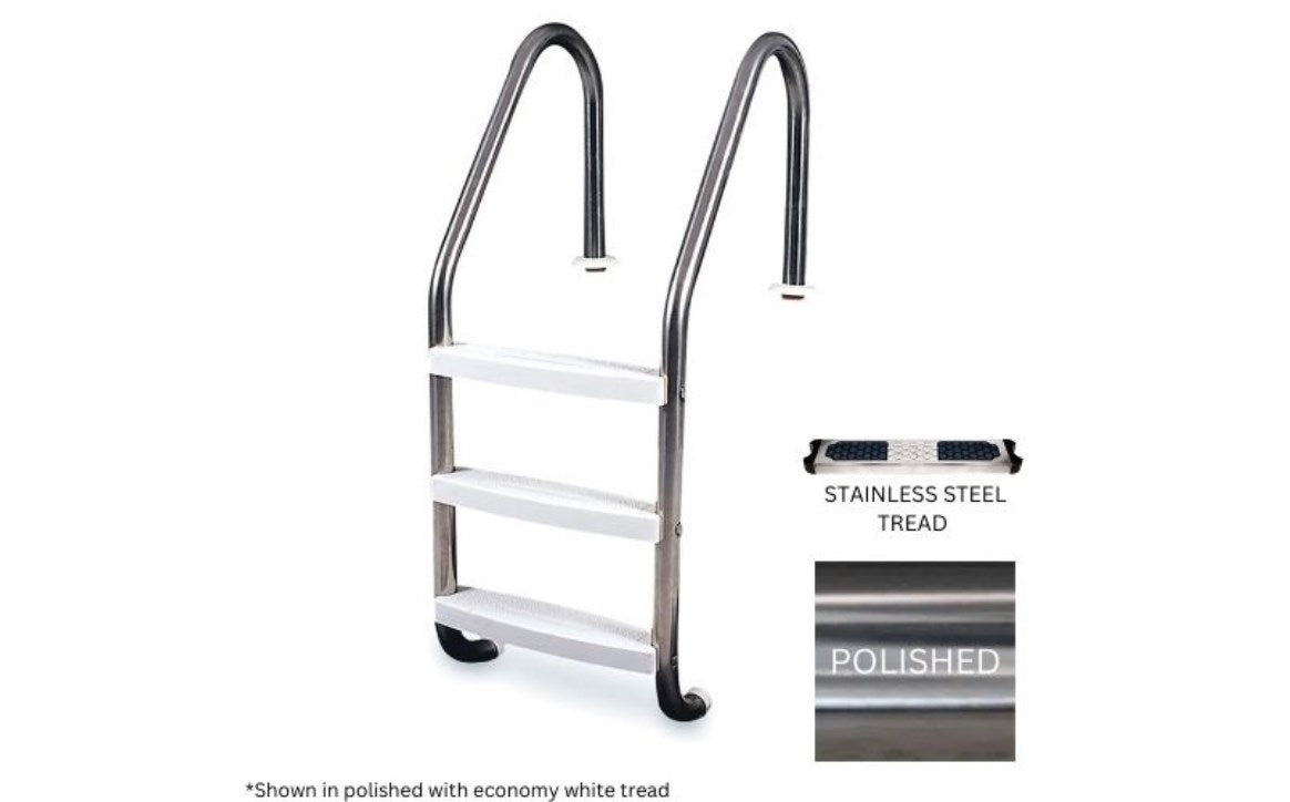 Global 3 Tread Economy Ladder .049 with Stainless Steel Treads - GPP-LD-E49-3ST-SS-SST