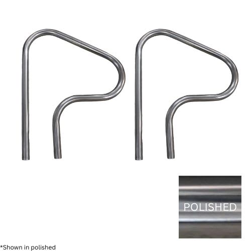 Global Classic 30" Figure 4 Handrail Polished .049 Set Of 2 | Global-Rl-C49-30Fig4-Ss-2