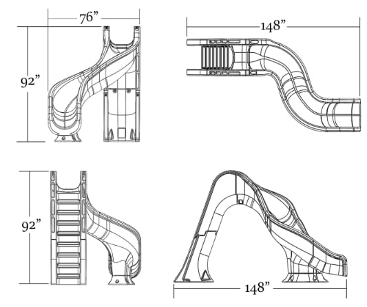 Global Riptide Slide Right Turn Sand | Gppsrt-Sand-R