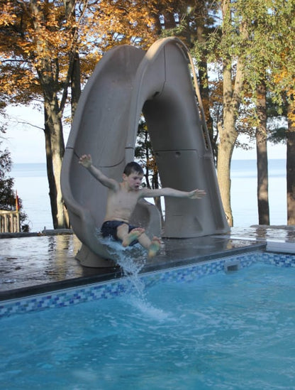 Global Tidal Wave Slide Left Turn Sand | GPPSTW-SAND-L
