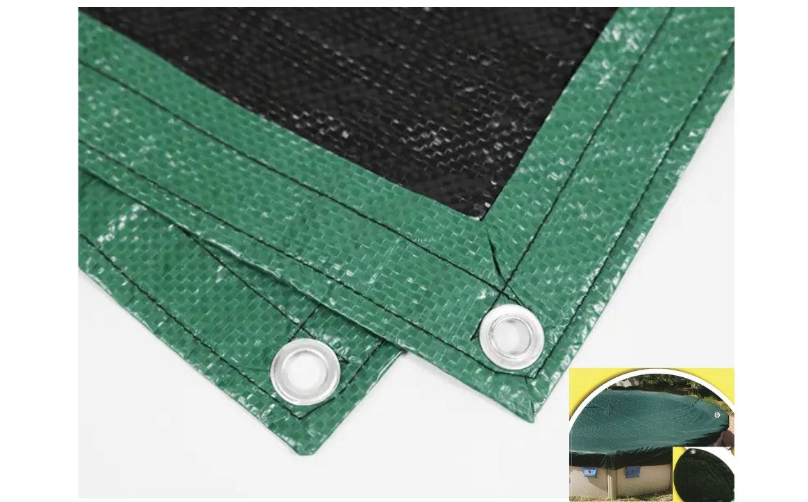 Midwest Canvas 1530PSB4 15' x 30' Oval Green/Black Supreme Above Ground Pool Winter Cover