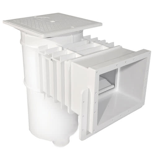 Hayward Vinyl/Fiberglass Auto-Skim Series Skimmer w/Square Cover,  2" Threaded, White | SP1084