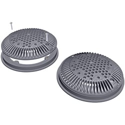 Hayward 8" Dual Suction Frame & Cover, Round, Dark Gray | WG1030AVDGRPAK2