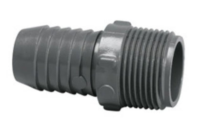 Insert Adapter, 1-1/2" Insert x MNPT Gray PVC Schedule 40