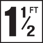 Inlays 1-1/2' Sm Inlays 1-1/2 w/' Depth Marker-Ceramic Black/White Smooth 6" Depth Marker 1-1/2 ' Smooth Surface 6" X 6"