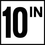 Inlays 10 with " Depth Marker-Ceramic Black/wht Skid Resistant 6" 10" Sr - C620510