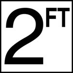 Inlays 2 W/Ft Depth Marker-Ceramic 8" Skid Resistant, Black/White - C820020