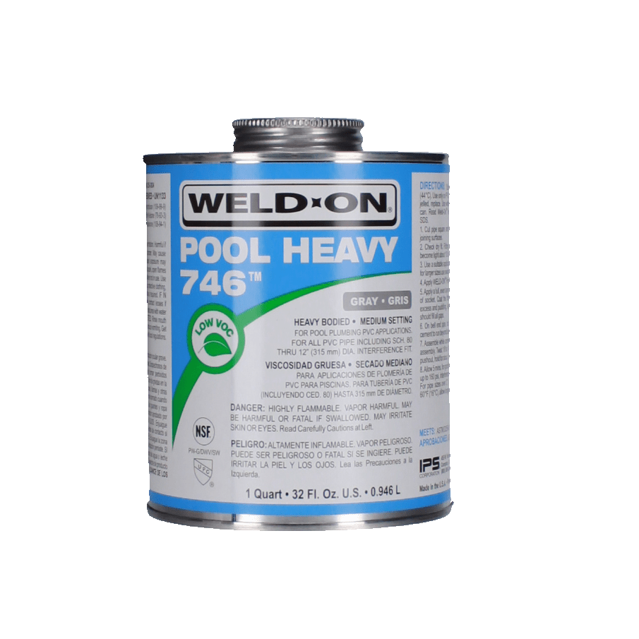 IPS Quart IPS 746 Heavy PVC Cement Gray 13567 746 Glue Heavy Gray Qt