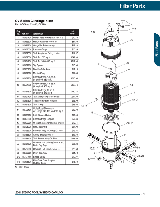 Jandy JS Filter Air Relief Assembly | R0487600